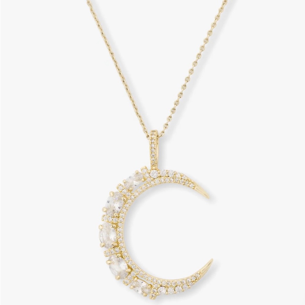 Melinda Maria Gold Crescent Necklace NEW